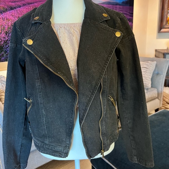 Coats | Womens Black Denim Jacket 